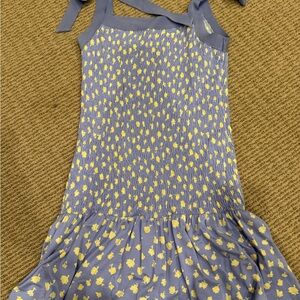French Connection Blue and Yellow fitted Dress